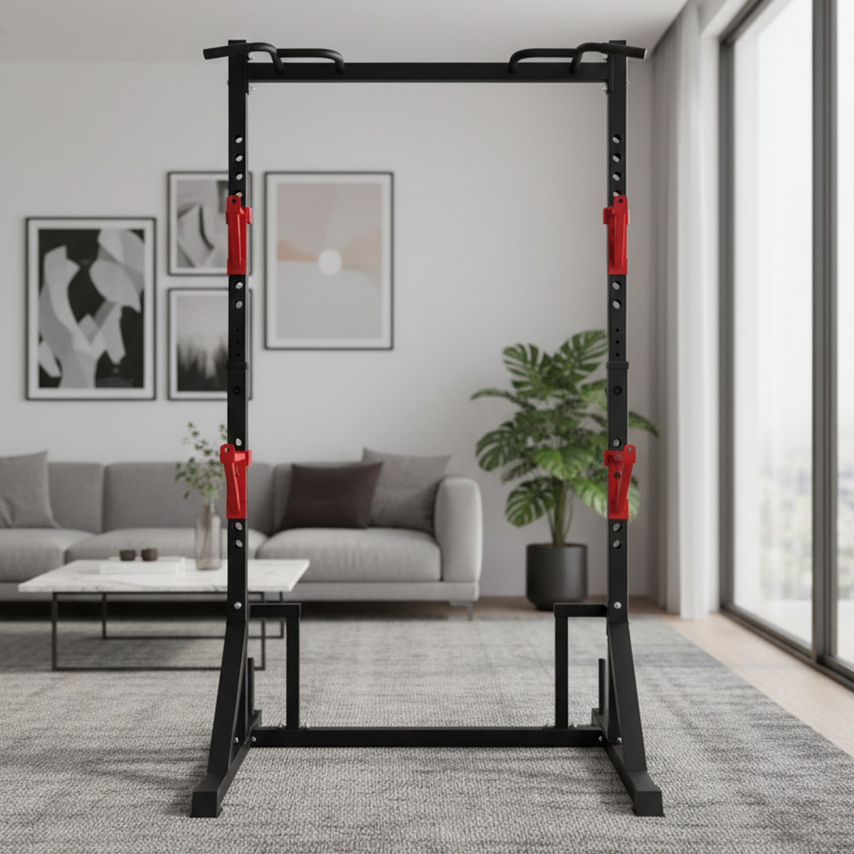Home Gym Equipments - Регулируемая силовая стойка с турником для