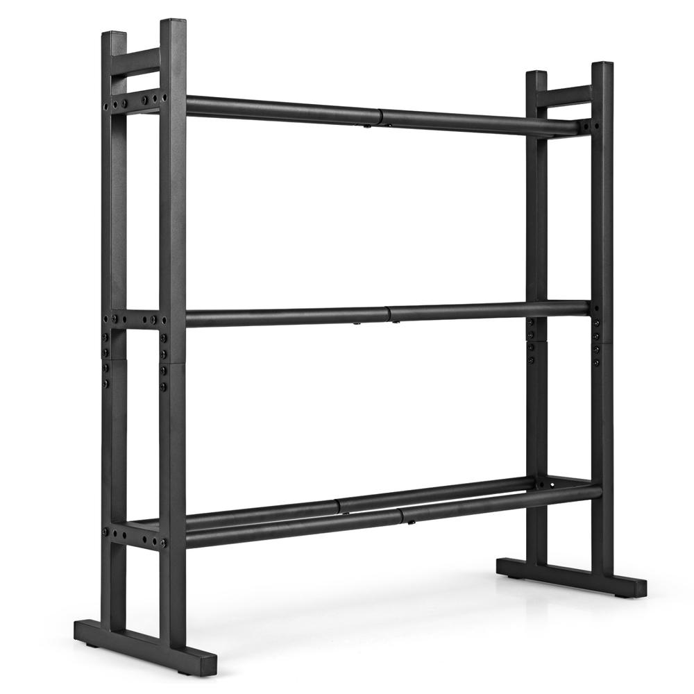 Home Gym Equipments - Усиленная 3-ярусная стойка для гантелей, стальная