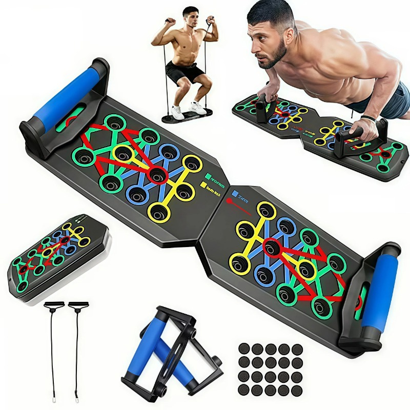 Home Gym Ideas - Складная доска для отжиманий с эластичными